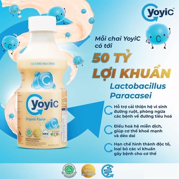 Sữa chua Yoyic 130ml - Nguyên vị (chai)