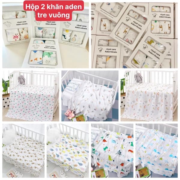 Hộp 2 khăn aden tre vuông