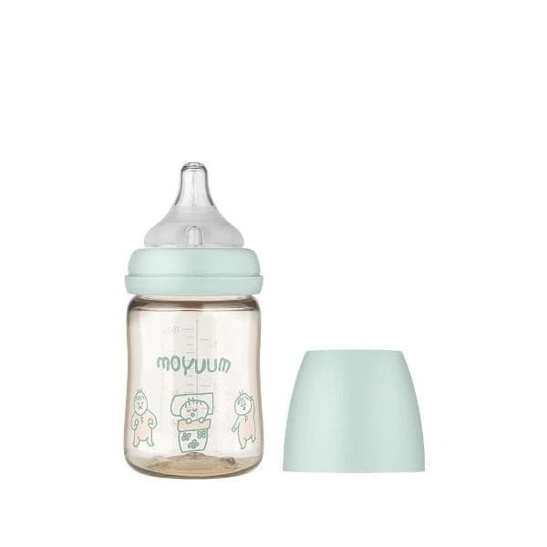 Bình sữa Moyuum 170ml - Em bé xanh (kèm núm)