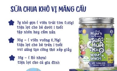 Sữa chua khô sấy thăng hoa 35g - Mãng cầu