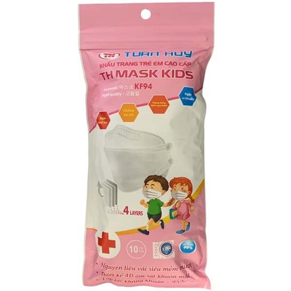 KHẨU TRANG Y TẾ 4D KIỂU HÀN QUỐC TUẤN HUY TH94 MASK 1 GÓI/10 CHIẾC R