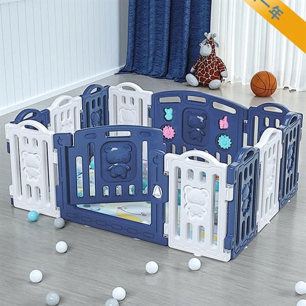Quây nhựa hình gấu Metoo 1m5*1M5 12 + 2