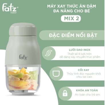 Máy xay thức ăn dặm đa năng Fatzbaby Mix 2 FB5001MB