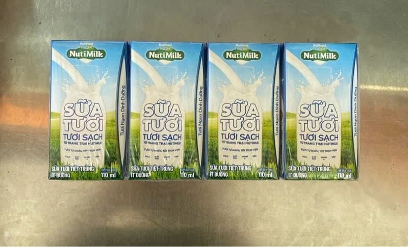 STTT NutiMilk Ít đường Hộp 110ml (6L/T)