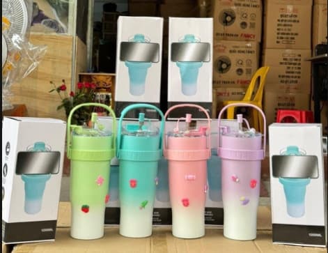 Ly giữ nhiệt 1200ml cute siêu to