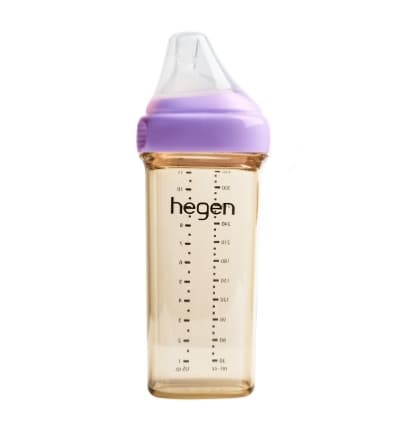 Bình sữa Hegen PPSU 330ml núm ti size L (Cổ màu tím)