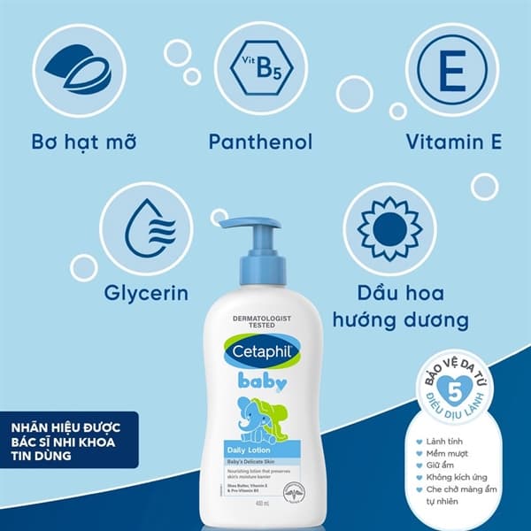 Sữa dưỡng da Cetaphil Baby Daily Lotion - 400 mL