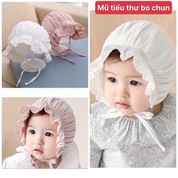 Mũ tiểu thư bo chun mix 4 màu