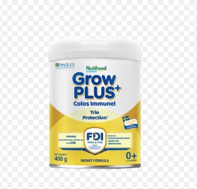 Sữa bột Nutifood GrowPlus Colos immunel 0+ 400g (vàng)