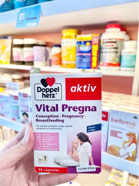 Viên uống vitamin bầu Vital Pregna Doppel Herz 30 viên