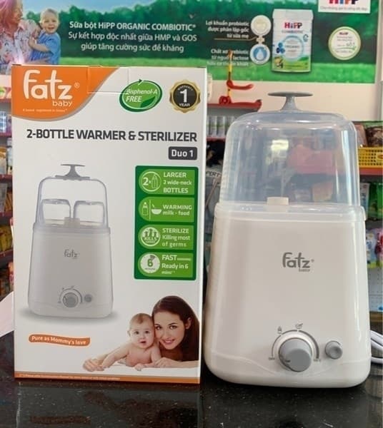 MÁY TIỆT TRÙNG HÂM SỮA ĐÔI 2 BÌNH CỔ RỘNG DUO 1 FATZ FB3012SL
