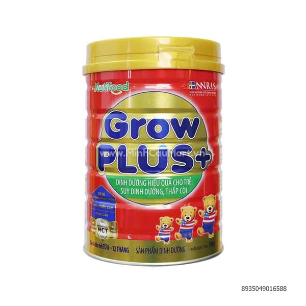 Sữa bột Nutifood GrowPlus đỏ 780g (0-12m)