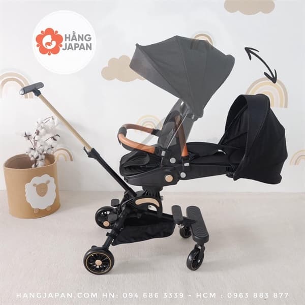 Xe Đẩy Đa Năng Monmon 360 - Đen