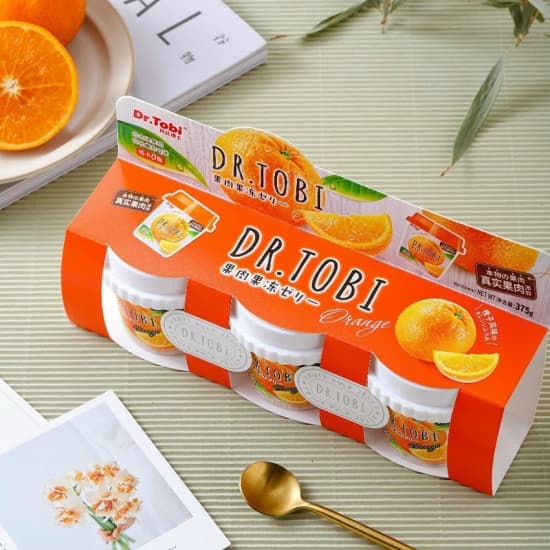 Thạch trái cây cắt lát Dr.Toni 375g -vị cam