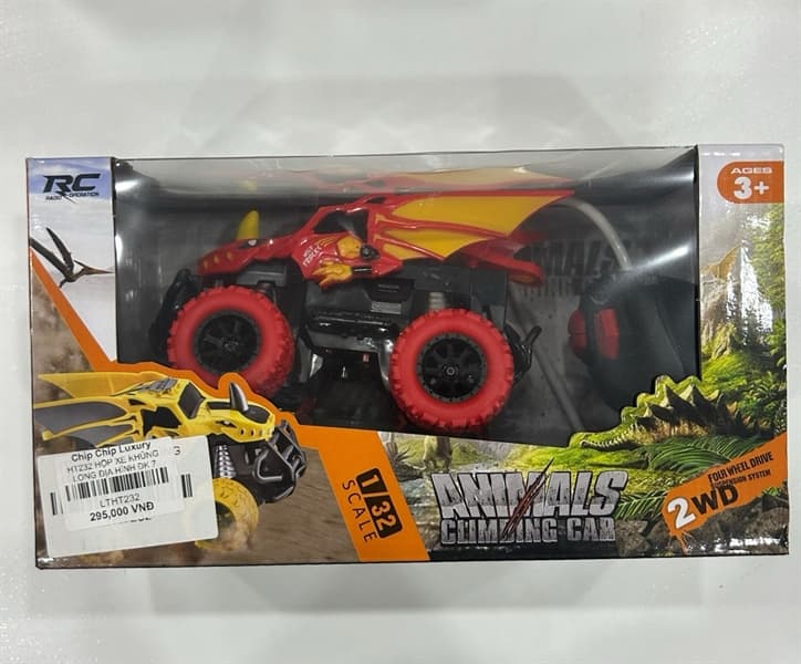 HT232 HỘP XE KHỦNG LONG ĐỊA HÌNH ĐK 7 Đ.TÁC, KHÔNG SẠC Animals climbing car