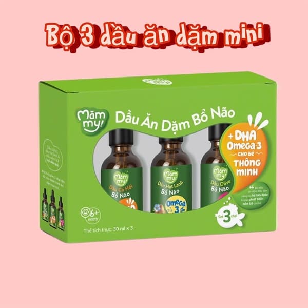 Set 3 dầu ăn bổ não Mămmy 30ml