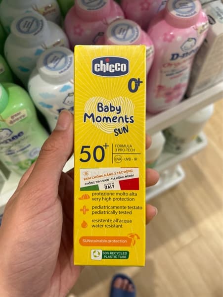Kem chống nắng ba tác động Chicco SPF50