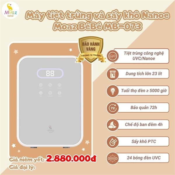 MOAZ - MÁY TIỆT TRÙNG TIA UVC MB - 073