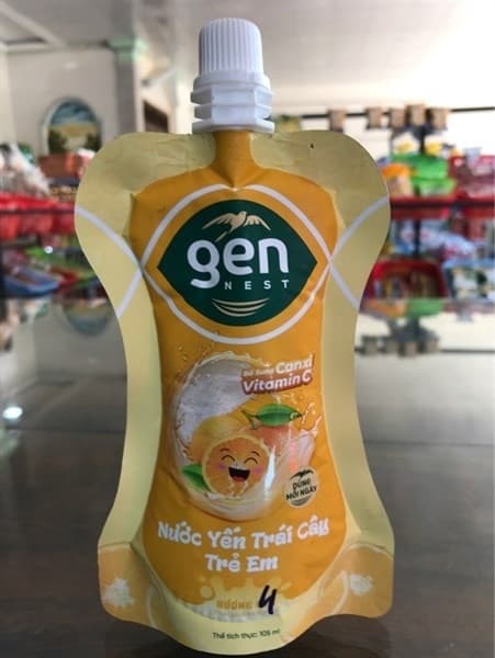 NƯỚC YẾN TRÁI CÂY TRẺ EM HƯƠNG CAM GEN NEST 105ML