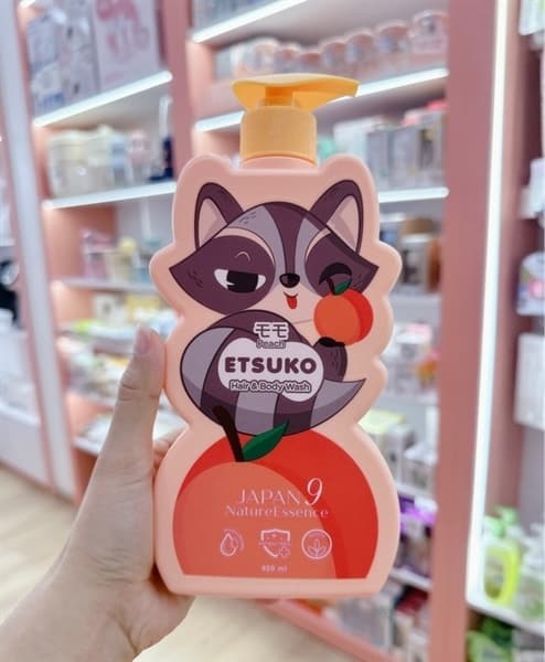 Tắm gội ETSUKO Hương Momo Đào Nhật.+ bông Tắm