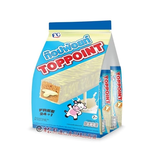 BÁNH TOPPOINT XỐP THÁI 264G SOCOLA, XANH SỮA