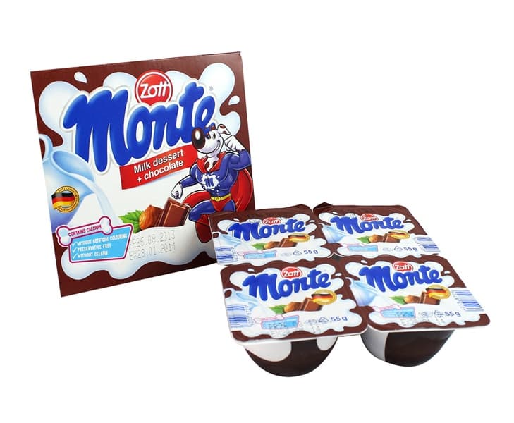 Váng Sữa Monte vị Socola 50g (1 lốc/ 4 vỉ)