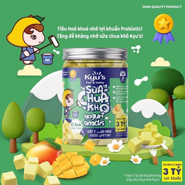 Sữa chua khô sấy thăng hoa 35g - Xoài