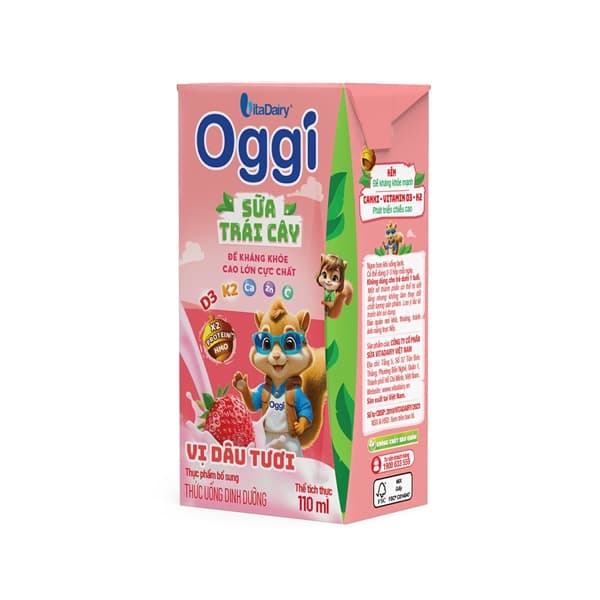 Sữa trái cây Oggi vị dâu 110ml