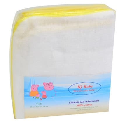 Khăn Sữa Sợi Mịn 4 Lớp - 25x27cm (5 cái/bịch)