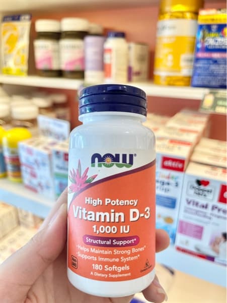 TPCN VITAMIN D-3 NOW FOODS -- 1000 IU MỸ