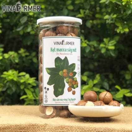 Hạt macca sấy nứt Vinafarmer 500g