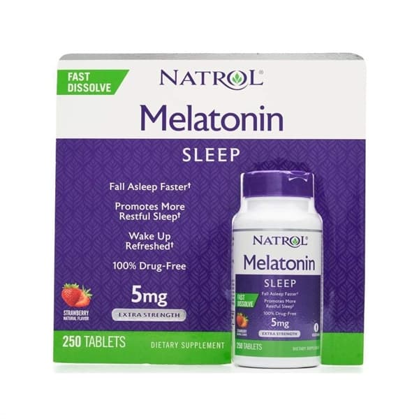 Viên ngậm giúp ngủ ngon Natrol Melatonin (250v)