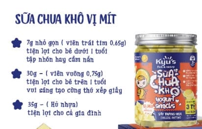 Sữa chua khô sấy thăng hoa 35g - Mít