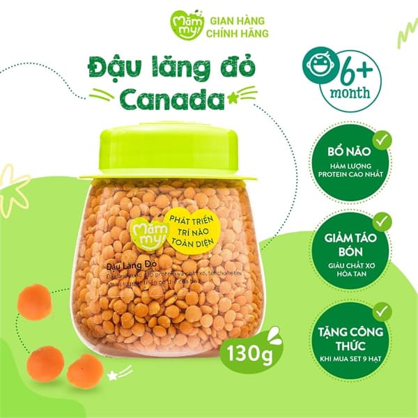 Đậu lăng đỏ hữu cơ MămMy 120g