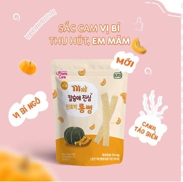 Bánh gạo lứt Mom's Care 30g - bí đỏ (thanh dài)