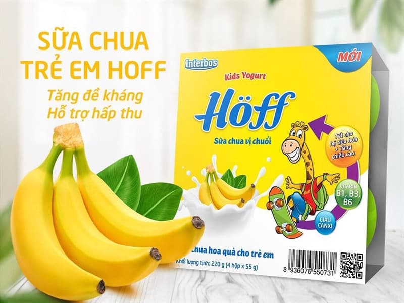 Sữa chua Hoff vị chuối ( 1T / 12L)