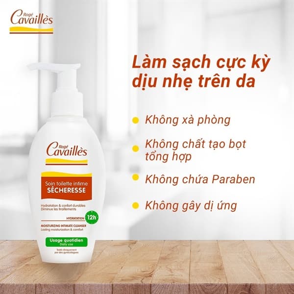 Dung dịch vệ sinh phụ nữ dịu nhẹ Roge Cavailles Pháp 250ml