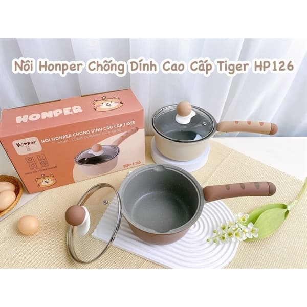 Honper - Nồi chống dính TIGER (be, nâu)