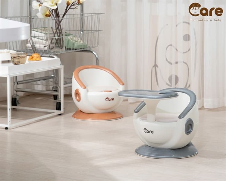 LILCARE - Ghế ngồi đa năng màu ghi sáng ( tròn)