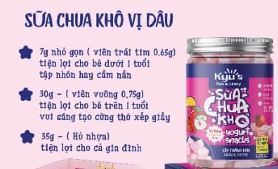 Sữa chua khô sấy thăng hoa 35g - Dâu tây