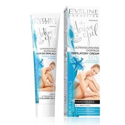 KEM TẨY LÔNG EVELINE ACTIVE DEPIL CHIẾT XUẤT KHOÁNG CHẤT BIỂN DÀNH CHO MỌI LOẠI DA 125ML