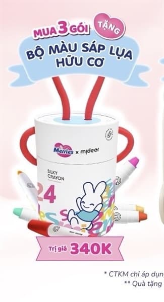 Hộp Sáp Màu 24 Cây (QT Merries)