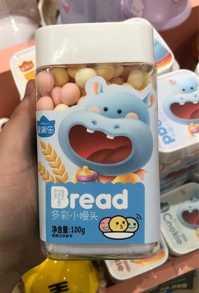 Bánh men Hà Mã sữa mix vị Bread 100g (Hộp)