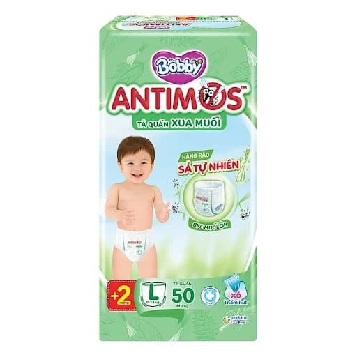 Tã quần bobby Antimos xua muỗi L50