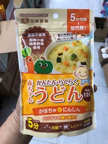 Mì udon Tanabiki tách muối 7m vị bí đỏ,cà rốt
