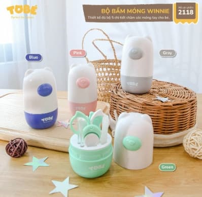 KM Tã Nature - Bộ bấm móng tay Winnie mix màu (2 bịch )