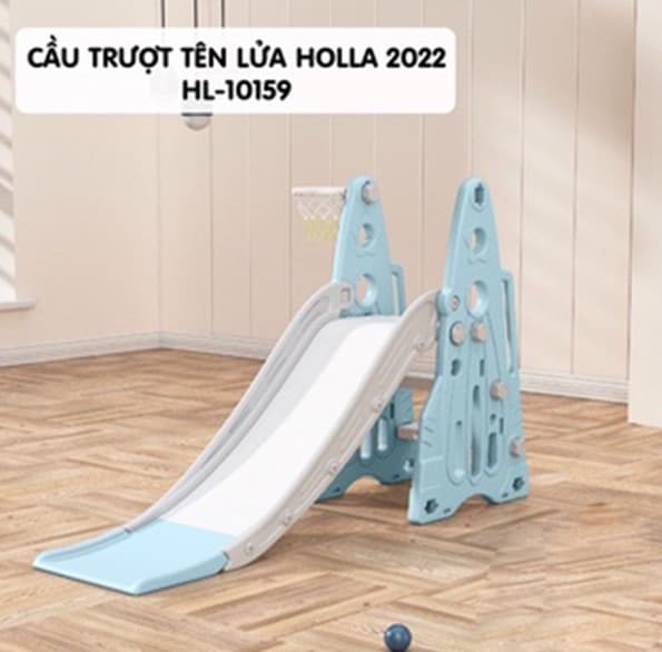 Cầu trượt Holla 2022 Tên Lửa Xanh HL10159