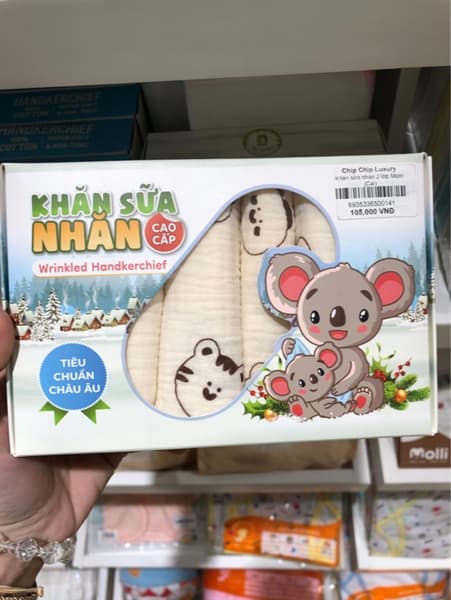 Khăn sữa nhăn 2 lớp Mipbi