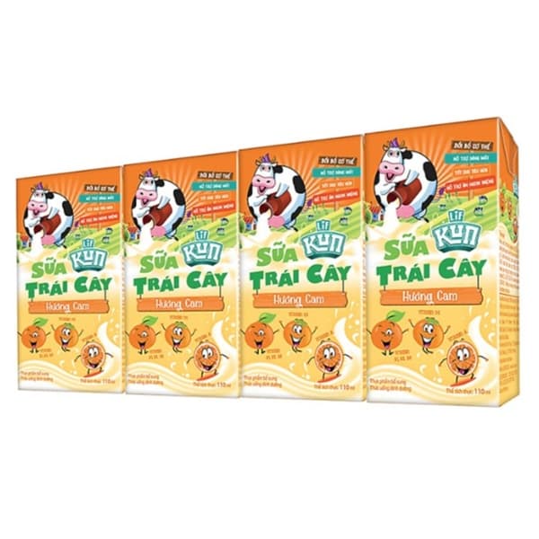 Sữa trái cây KUN hương cam 180ml (12L/T)