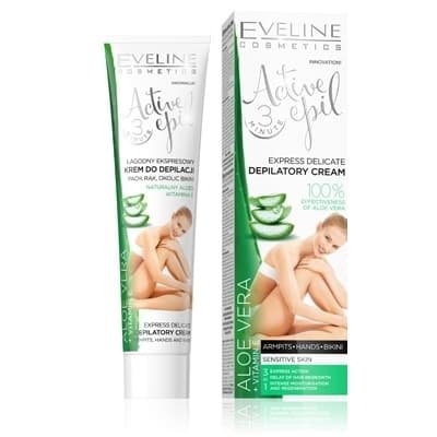 KEM TẨY LÔNG EVELINE ACTIVE DEPIL CHIẾT XUẤT LÔ HỘI CHO DA NHẠY CẢM 125ML